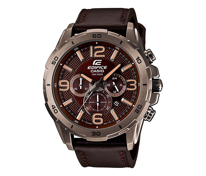 Casio Edifice EFR-538L-5AVUDF Mens Analog Watch Brown - Zoom Image