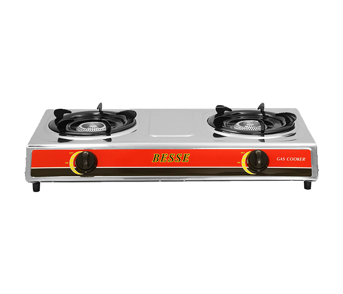 Okko OK30463 BESSE 2 Burner Stainless Steel Gas Stove - Silver - Zoom Image 3