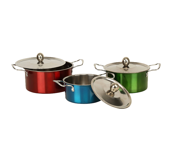 Okko OK31301 PC28 6 Pieces Multipurpose Stainless Steel Stock Pot - Multi Color - Zoom Image 4