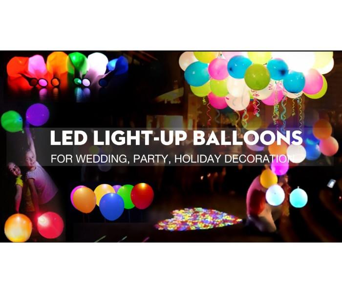 LED Lightup Balloon Assorted 18Pcs - Zoom Image 1