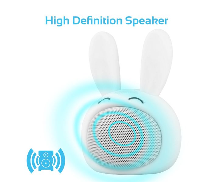 Promate Bunny Mini High Definition Wireless Bunny Speaker - White - Zoom Image 1