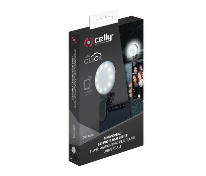 Celly CLICKLIGHTBK Universal Selfie Flash Light - Black - Zoom Image 3