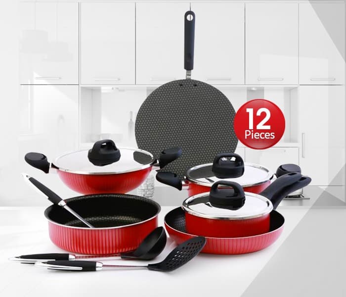 Royalford RF7803 Monarch Cookware Set - 12 Pieces - Zoom Image 1