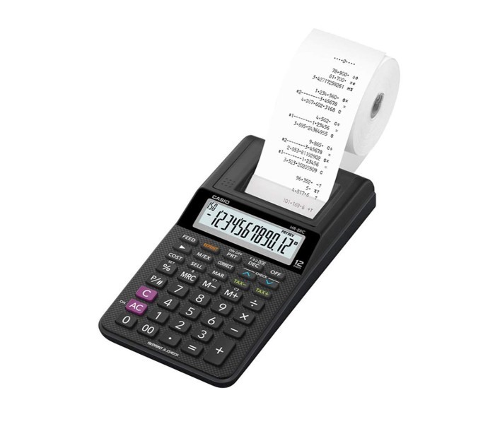 Casio HR-8RC Mini-printer Calculator Black - Zoom Image 2