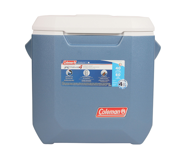 Coleman 3000005588 40 Quart Xtreme Wheeled Cooler - Blue - Zoom Image 1