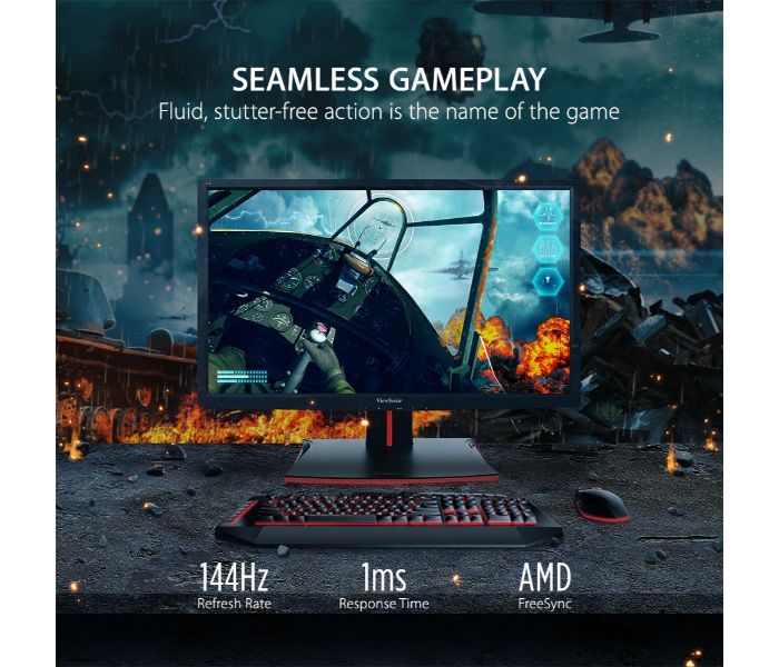 ViewSonic XG2401 24 Inch Full HD Gaming Monitor Black and Red - Zoom Image 6