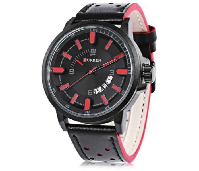 Curren 8228 Quartz Watch For Men Black - Zoom Image