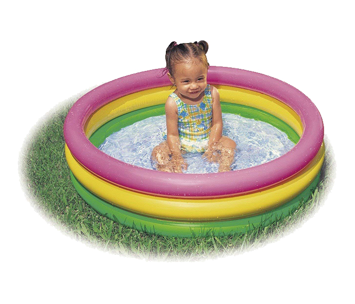 Intex ZX-57107 61 x 22CM Inflatable 3-Rings Sunset Glow Baby Pool - Zoom Image 2