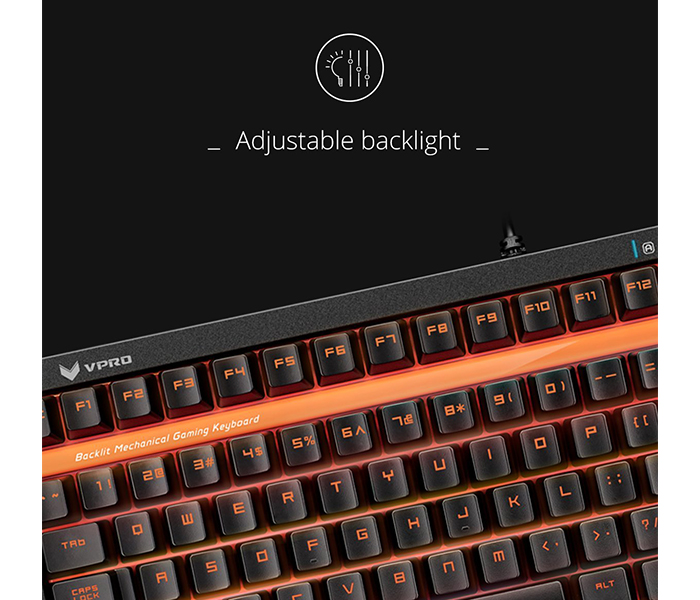 Rapoo V500S Vpro Mechanical Wired Gaming Keyboard with RGB Backlit - Zoom Image 1