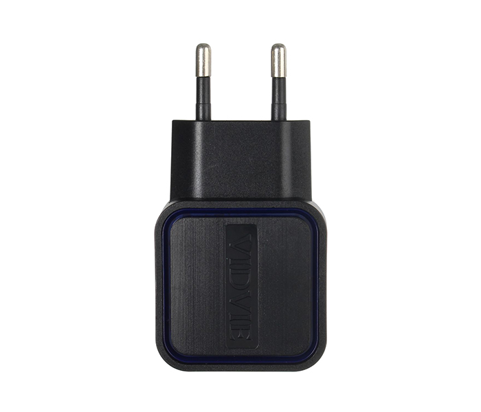 Vidvie PLE-202 2.1A 2 Pin Adapter with Micro Cable for Apple iPhone - Black - Zoom Image 1