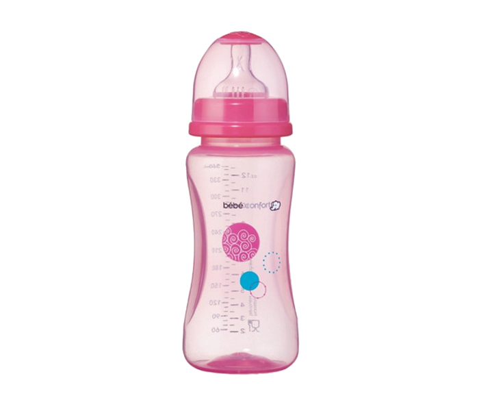 Bebe Confort 30001218 Maternity Wide Neck Bottle - 360ml, Pink - Zoom Image