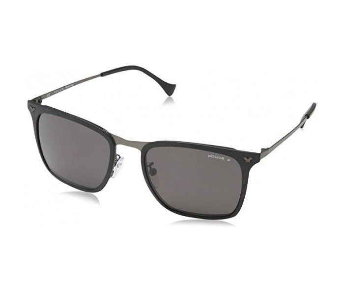 Police SPL154 OU28P Round Black Frame & Black Mirrored Sunglasses for Men - Zoom Image 1