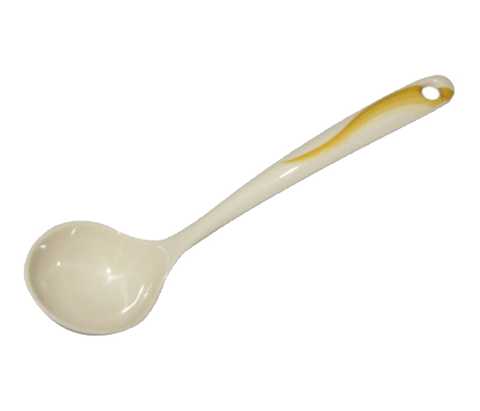 Royalford RF8058 8-inch Melamine Ware Super Rays Spoon - Ivory & Yellow - Zoom Image 1