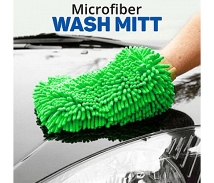 Super Mitt Microfiber Wash Gloves - Green - Zoom Image