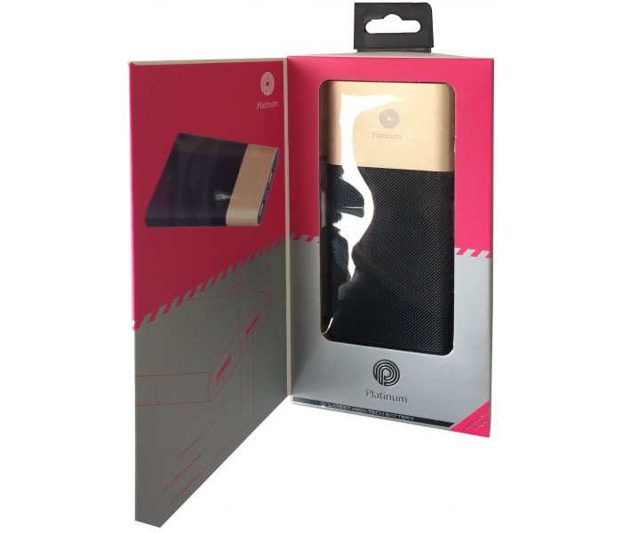 Platinum PP9002 10000mah Slim Power Bank Black and Gold - Zoom Image 3