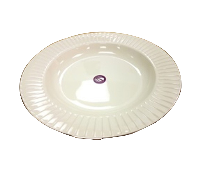 Qualitier QA-IP-1003 23 CM Drape Platinum Soup Plate - White - Zoom Image