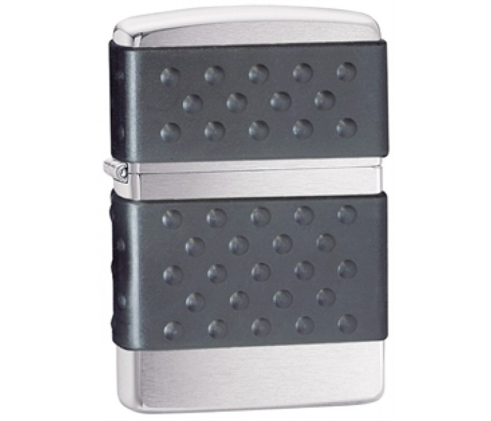 Zippo 200ZP Zip Guard Brushed Chrome Lighter Black - Zoom Image 2