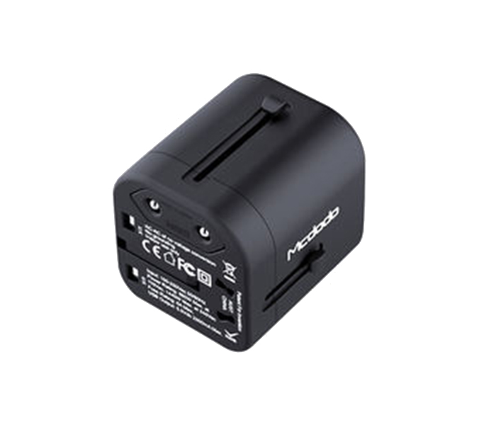 Mcdodo CP-4380 5V 2.4A Universal Travel Charger with Dual USB Ports - Black - Zoom Image 1