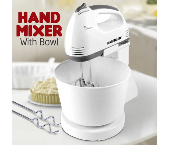 BM Satellite BM-342 2.0 Liter Hand Mixer With Bowl 130 Watts White - Zoom Image 5