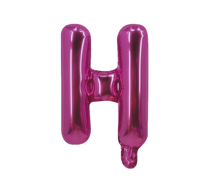 Party Time H-P-803249 Letter H 16 Inch Foil Balloon Pink - Zoom Image