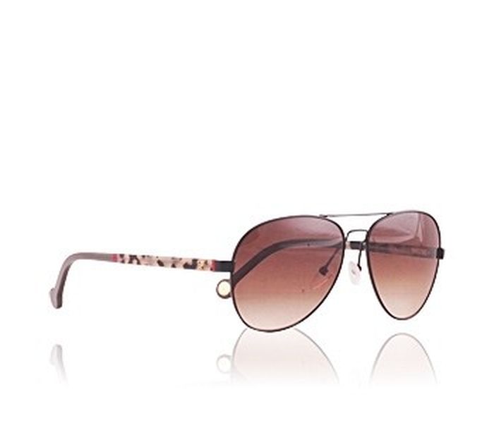 Carolina Herrera SHE070V 0531 Aviator Havana Frame & Degraded Brown Mirrored Sunglasses for Women - Zoom Image 1