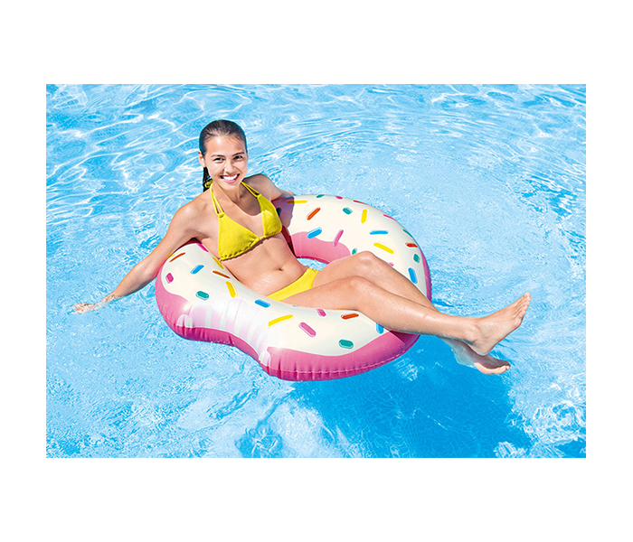 Intex ZX-59265 Inflatable Donut Swimming Tube - Pink - Zoom Image 1