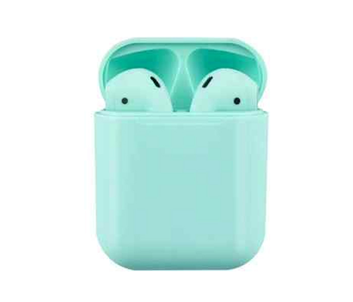 New I9S Wireless Bluetooth 2Pcs Stereo Headset With Power Bank - Green - Zoom Image