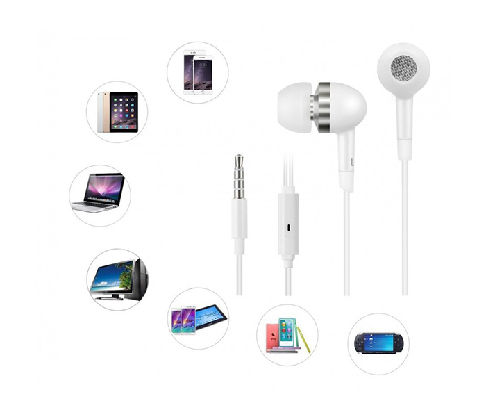 iends IE-HS423 Premium Edition 3.5mm Earphone - White - Zoom Image 1