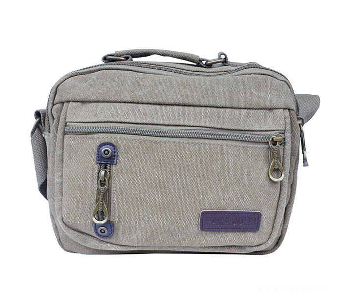 Para John PJLHB9605 Canvas Office Shoulder Bag - Beige - Zoom Image