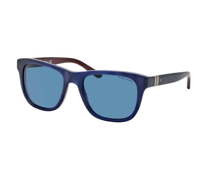 Polo Ralph Lauren 0PH4090 546280 Square Matte Blue Frame & Blue Mirrored Sunglasses for Men - Zoom Image