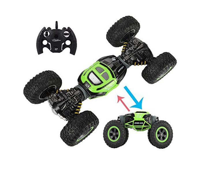 Buomran Toys UD2168A Double-Sided 2.4GHz RC Stunt Car - Green - Zoom Image 1