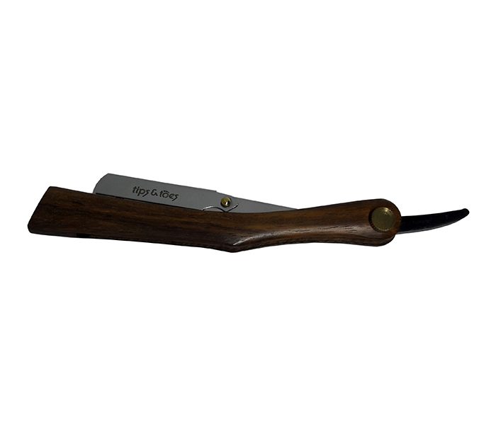 Tips & Toes TT-697 Professional Straight Razor for Classic Shaving, Pure Natural Wood Handmade Handle - Zoom Image 3