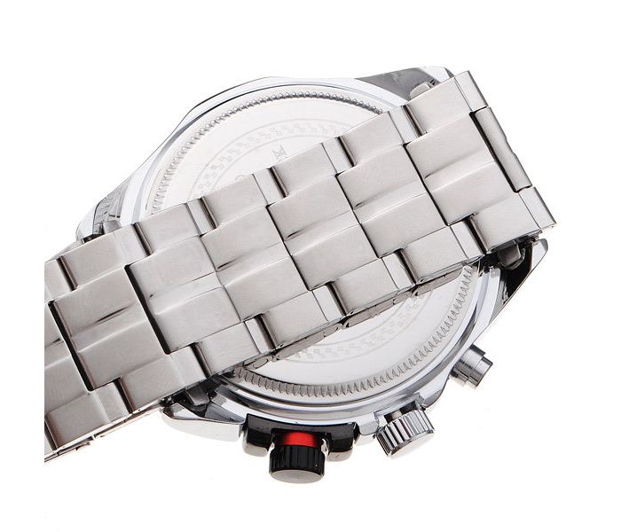 Curren 8148 Stainless Steel Watch For Men Silver And White - Zoom Image 2