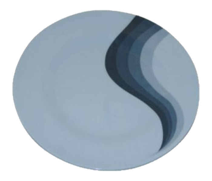 Royalford RF8063 8-inch Melamine Ware Super Rays Flat Plate - Blue - Zoom Image