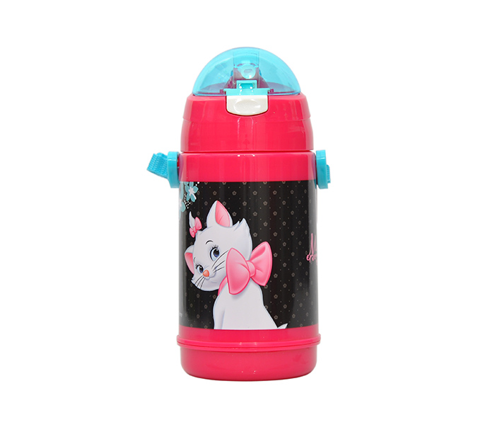 Marie S4-MCSA07171 Simply Adorable Double Wall Plastic Water Bottle, Black & Red - Zoom Image