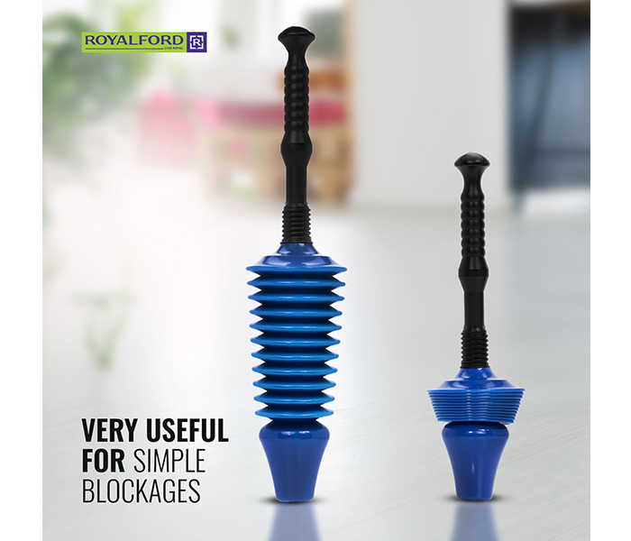 Royalford RFU9090 Toilet Air Plunger - Black & Blue - Zoom Image 3