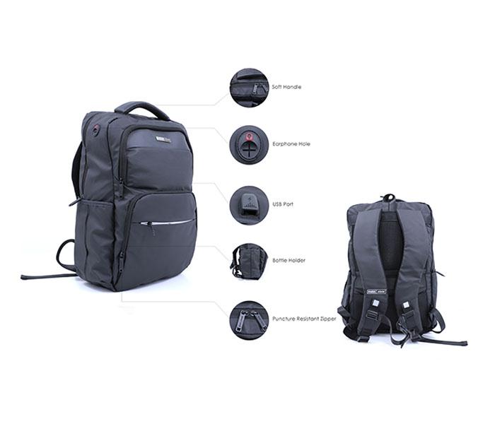 Para John PJBP6602 18-inch Laptop BackPack - Black - Zoom Image 1