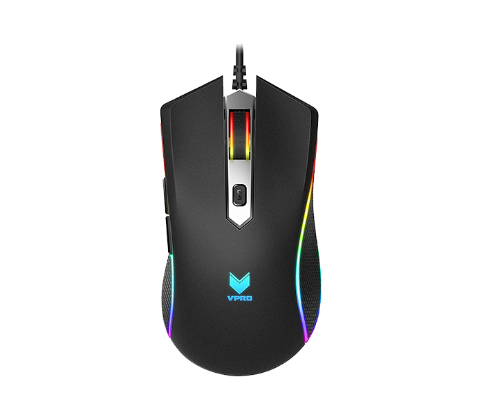 Rapoo V280 Vpro Multi Color Led Optical Gaming Mouse - Black 16992 - Zoom Image 4