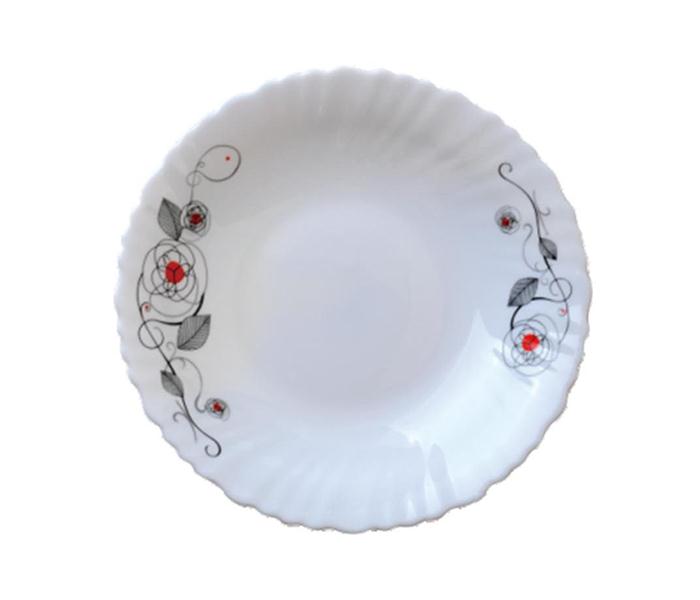 Royalford RF6737 9.5-inch Opal Ware Soup Plate Liza - White - Zoom Image