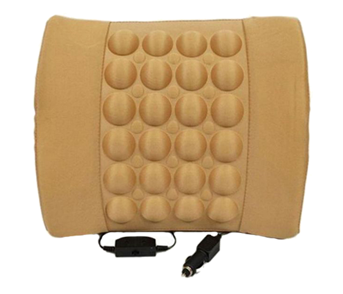 Car Back Massager Lumbar Seat Cushion - Beige - Zoom Image 1