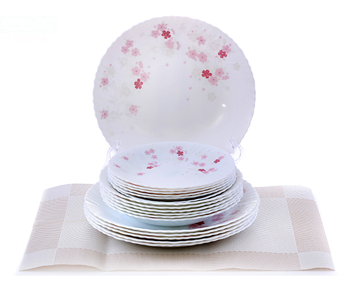 Epsilon EN3654 18 Pieces Opal Dinner Set - White - Zoom Image 2