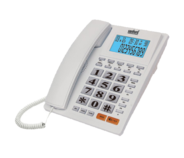 Sanford SF307TL 16 Digit LCD Display Telephone - White - Zoom Image