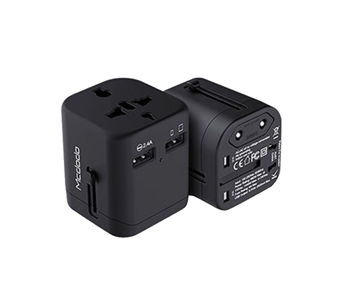 Mcdodo CP-4380 5V 2.4A Universal Travel Charger with Dual USB Ports - Black - Zoom Image 7