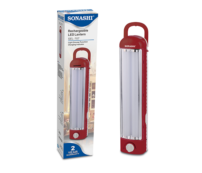 Sonashi SEL-707 72 Piece Rechargeable LED Lantern with Light Dimmer Function - Red - Zoom Image 3