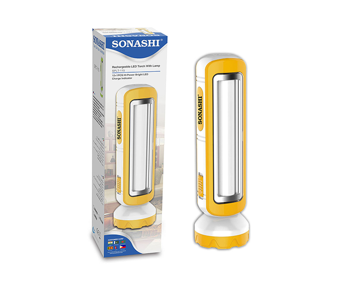 Sonashi SPLT-115 2-In-1 Rechargeable LED Torch with Lamp - Yellow - Zoom Image 3