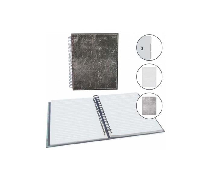 Senfort 91096 Wire-O A5 Notebook With Divider Black - Zoom Image