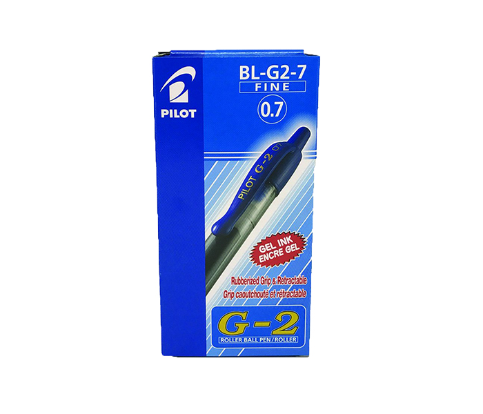 Pilot BL-G2-7 Retractable Gel Pen - Blue, Pack of 12 - Zoom Image 2