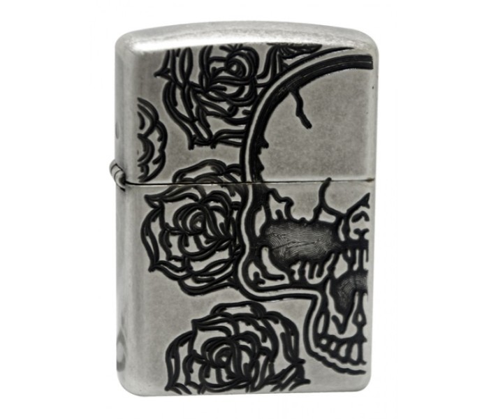 Zippo 28988 Skull Rose Lighter Silver - Zoom Image 3