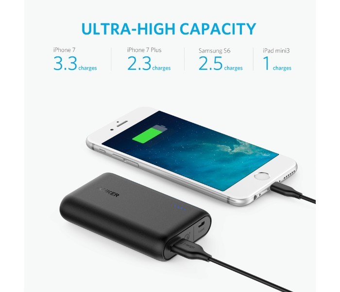 Anker A1266 Powercore 10000 mAh Quick Charger Power Bank Black - Zoom Image 4