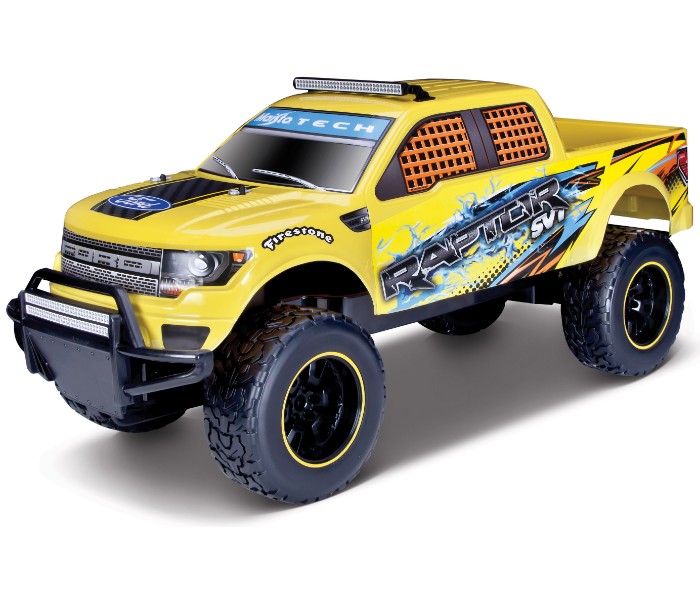 Maisto Tech 81601 1:6 Remote Control 2014 Ford F150 SVT Raptor 24GHz With Batteries and Charger Yellow - Zoom Image